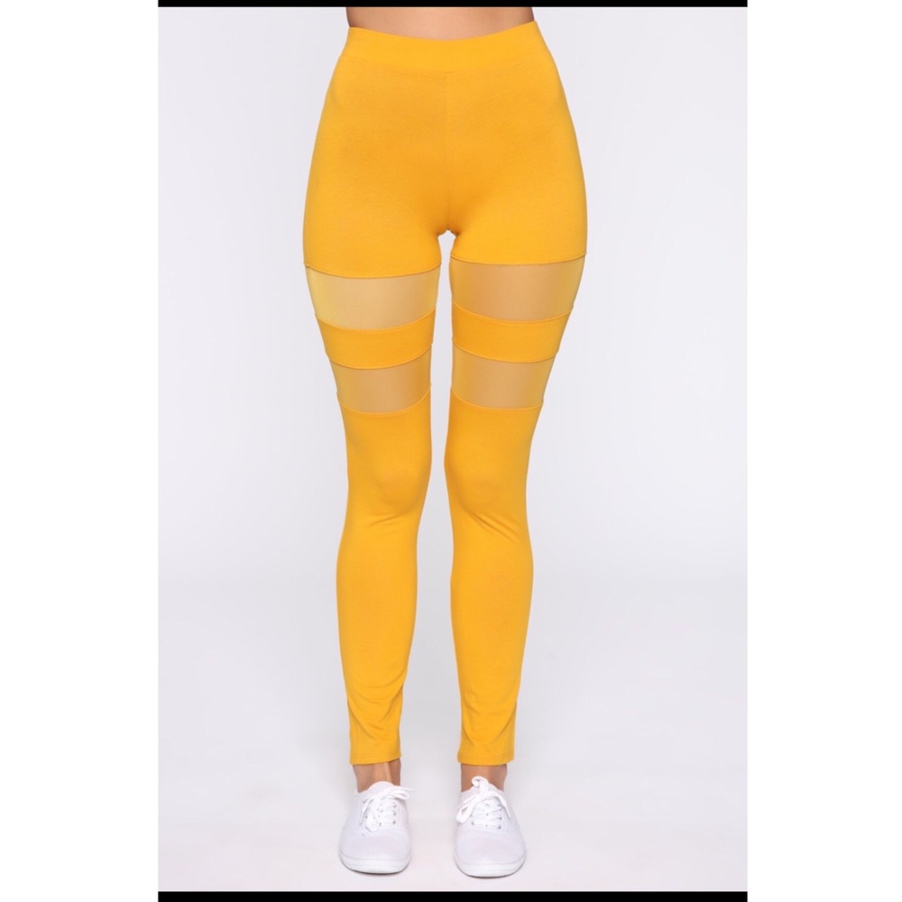 Mustard yellow Cotton leggings